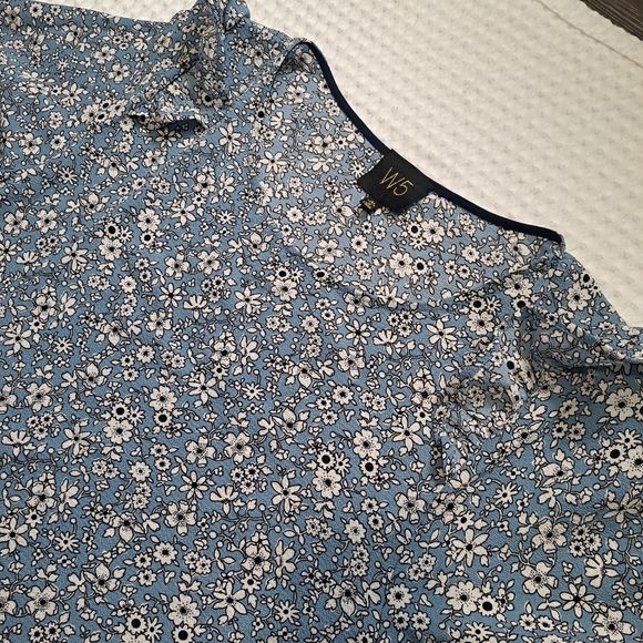 W5 Blue Floral Blouse - Picture 4 of 6